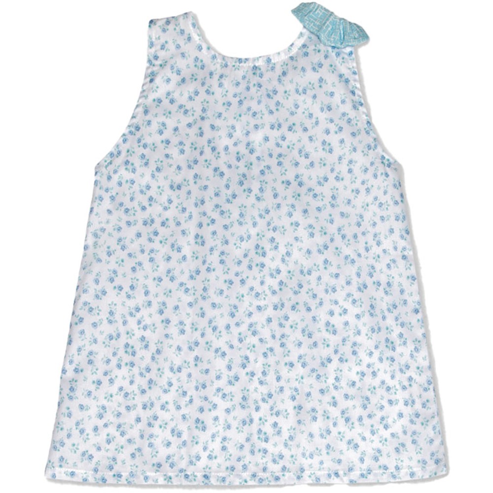 Jules & Juliette Baby Girl's Fleur Sleeveless Blouse Flowery Aqua - Blue