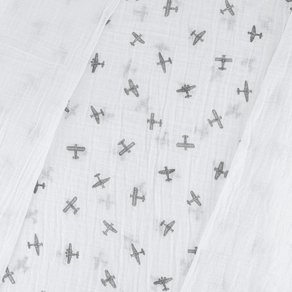 Anvi Baby - Cotton Swaddle - Airplane Design - Pack Of 3