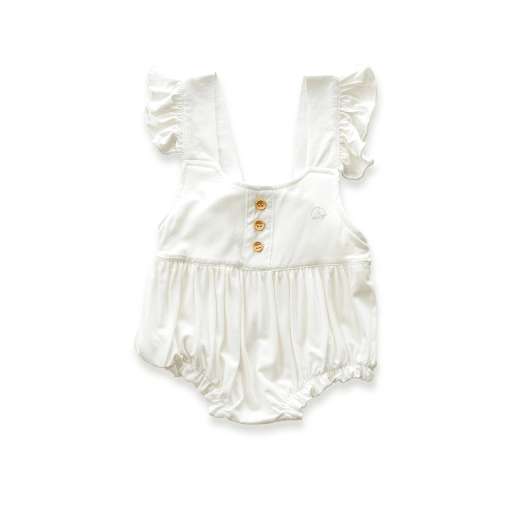 Anvi Baby Ruffle Romper - White