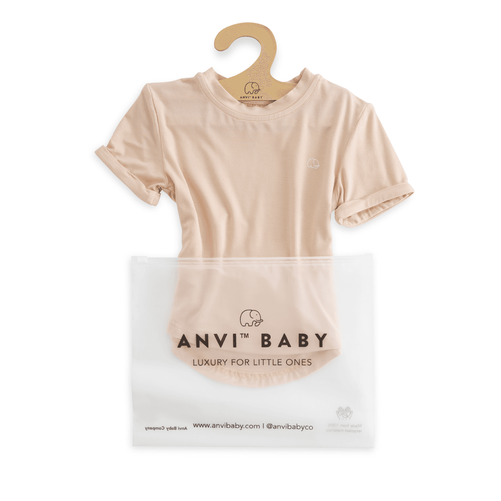 Anvi Baby Bamboo Spandex T-Shirt Coral - Peach