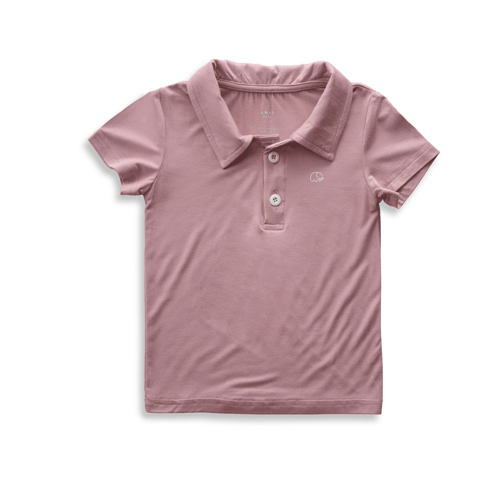 Anvi Baby Short Sleeves Polo T-Shirt - Lilac