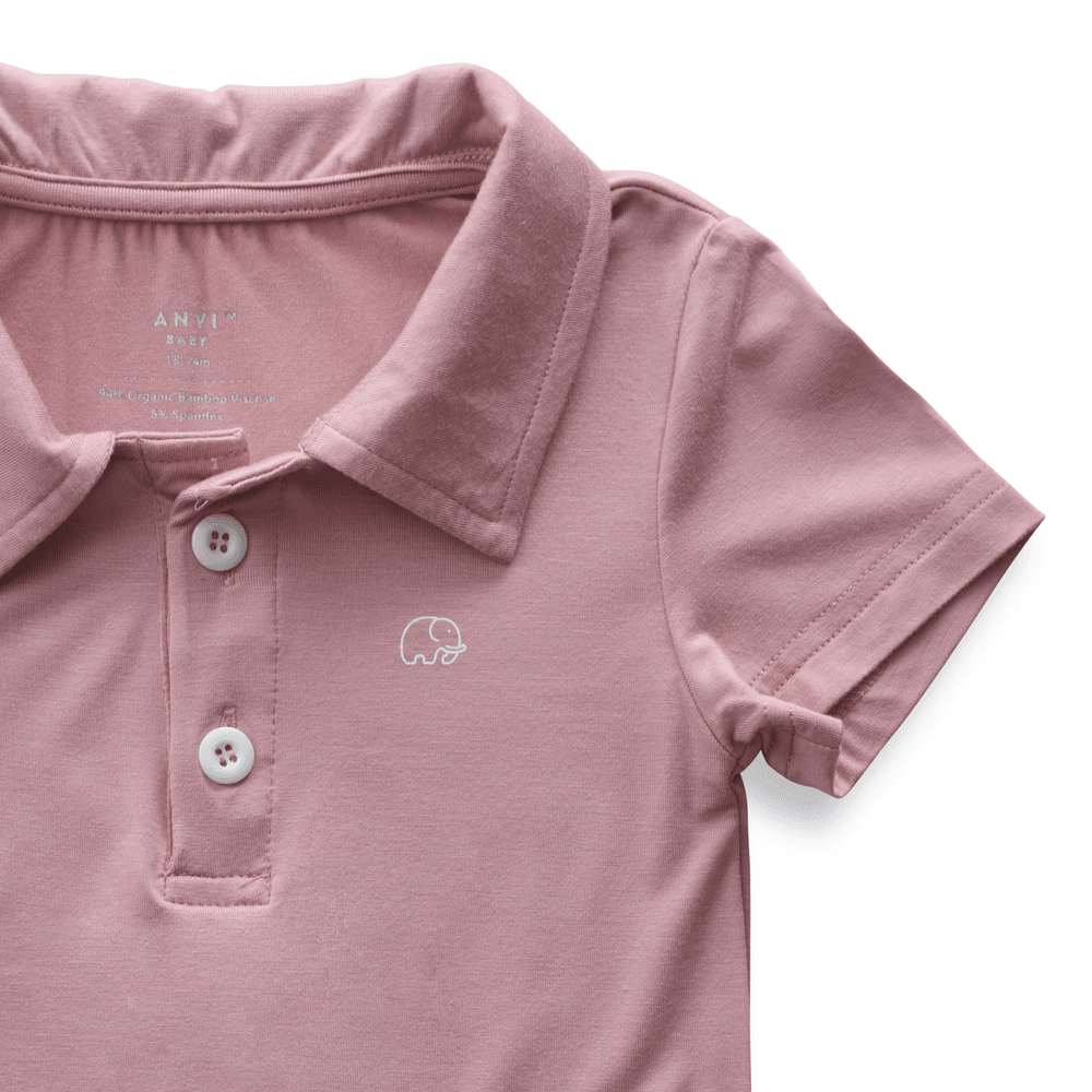 Anvi Baby Short Sleeves Polo T-Shirt - Lilac