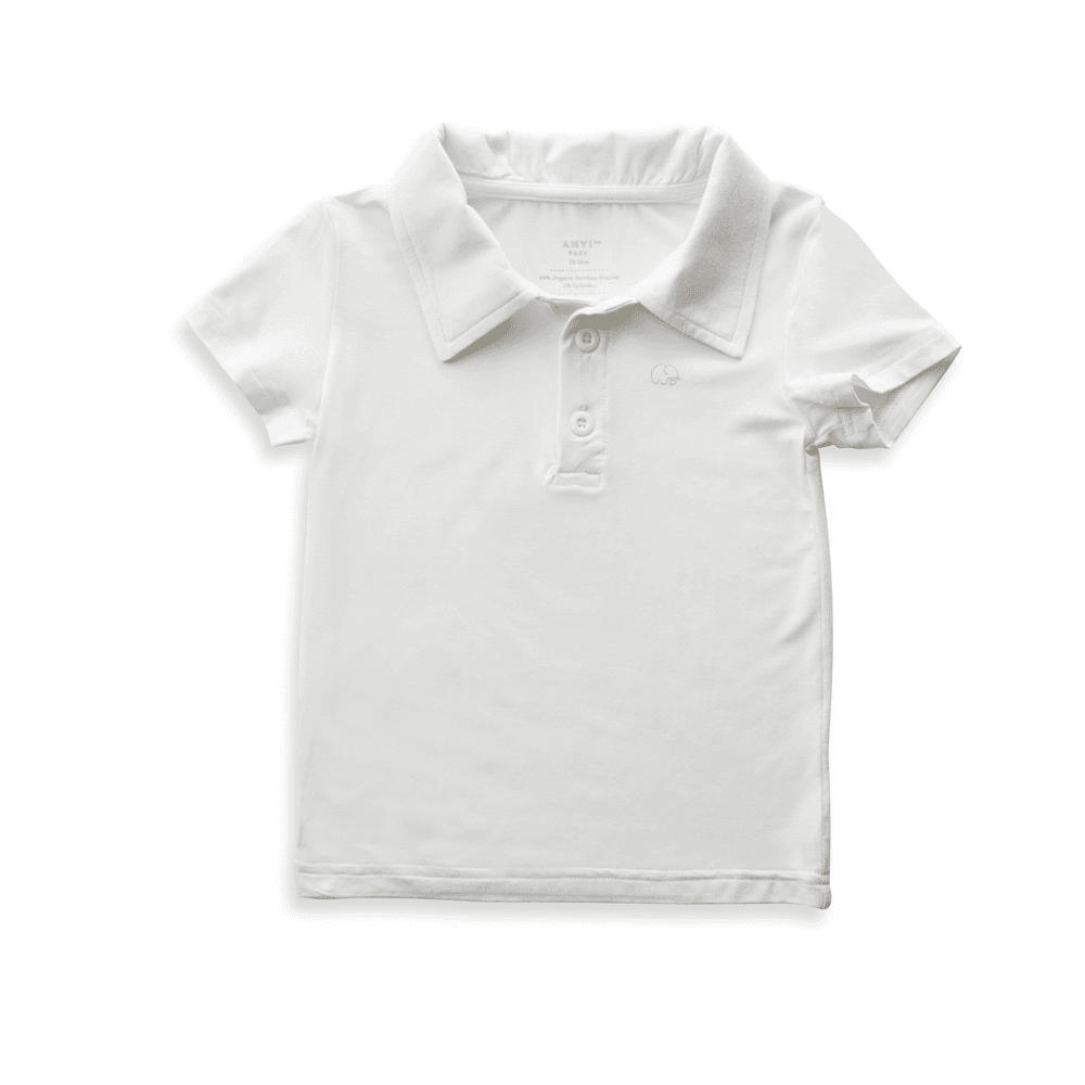 Anvi Baby Short Sleeves Polo T-Shirt - White