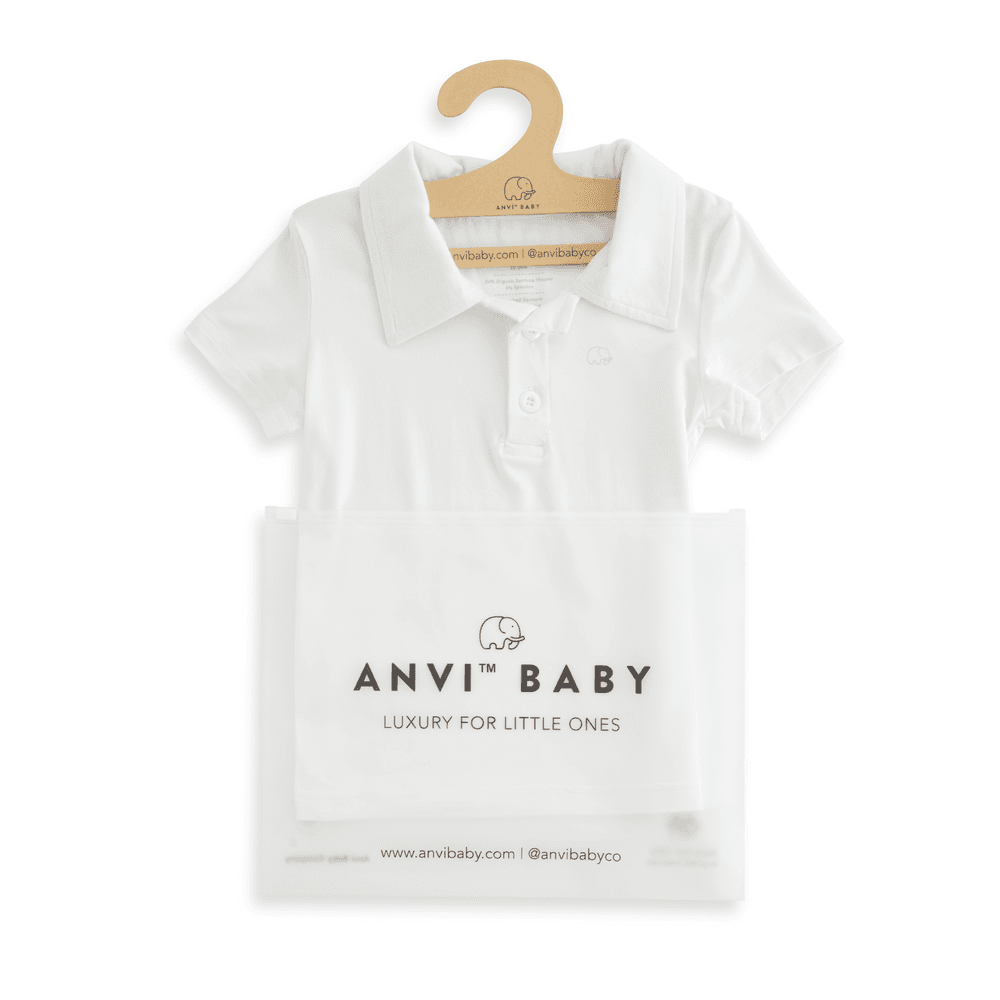 Anvi Baby Short Sleeves Polo T-Shirt - White