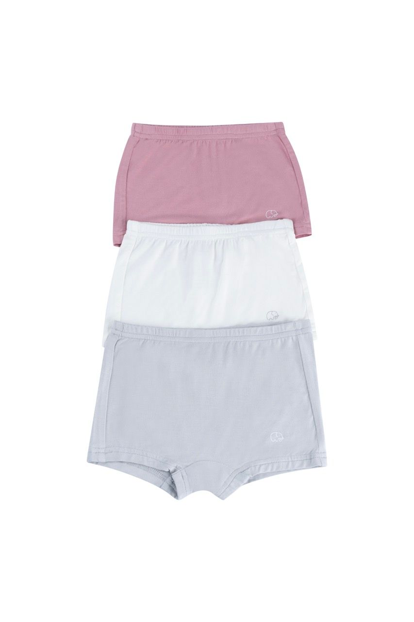 Anvi Baby Organic Bamboo Briefs Grey/White/Lilac - 3 Pcs