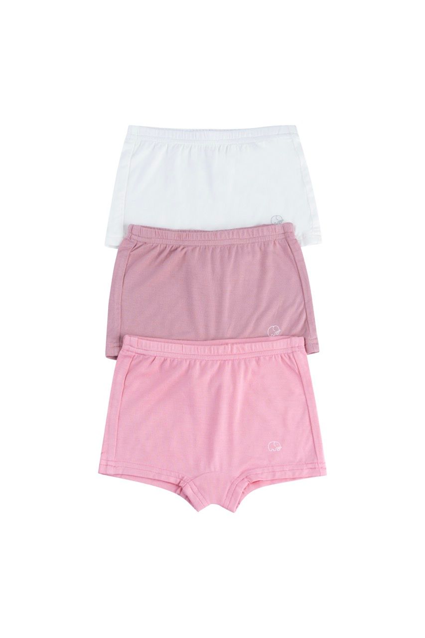 Anvi Baby Organic Bamboo Briefs Lilac/Pink/White - 3 Pcs