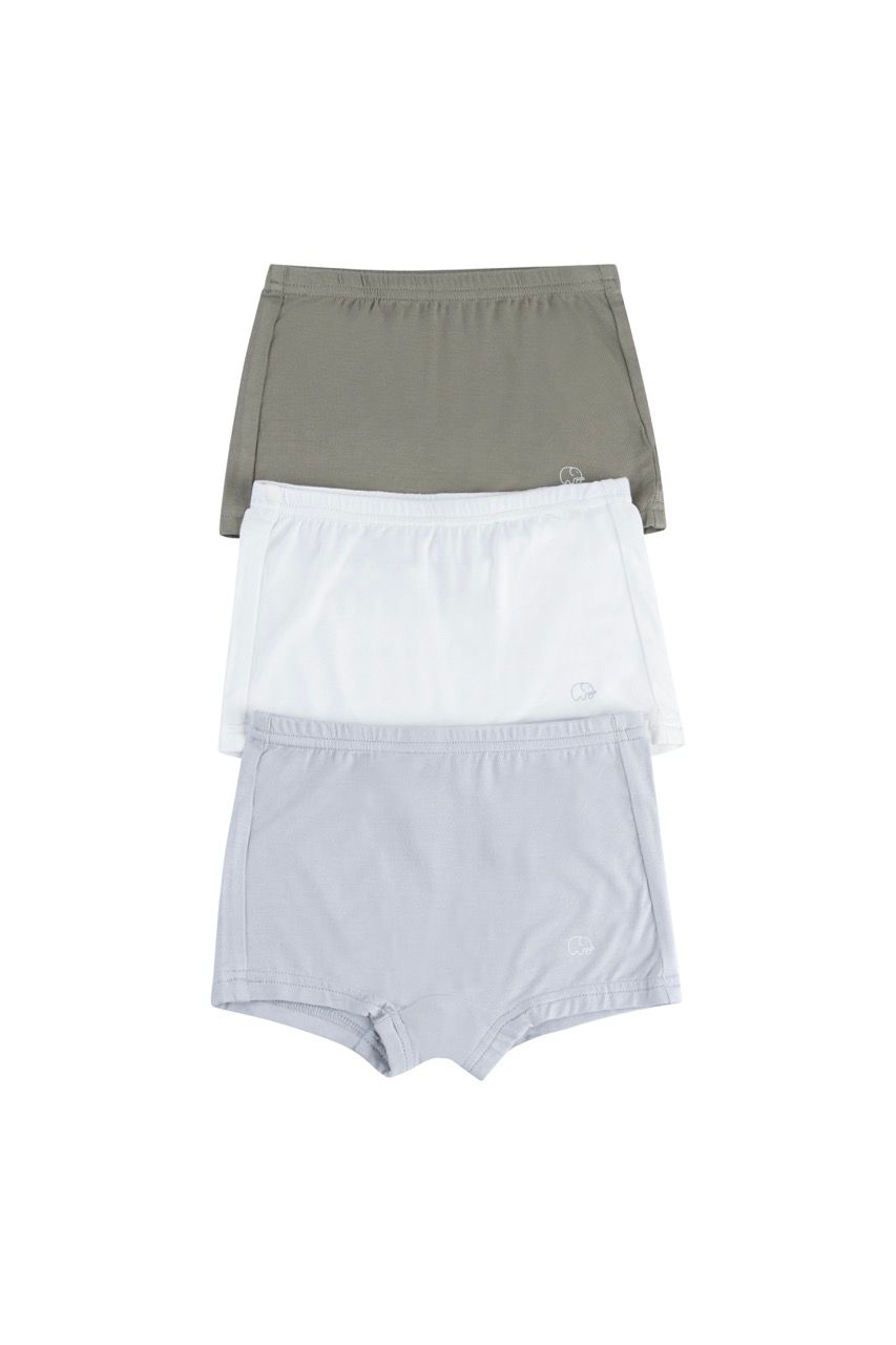 Anvi Baby Organic Bamboo Briefs Olive/White/Grey - 3 Pcs