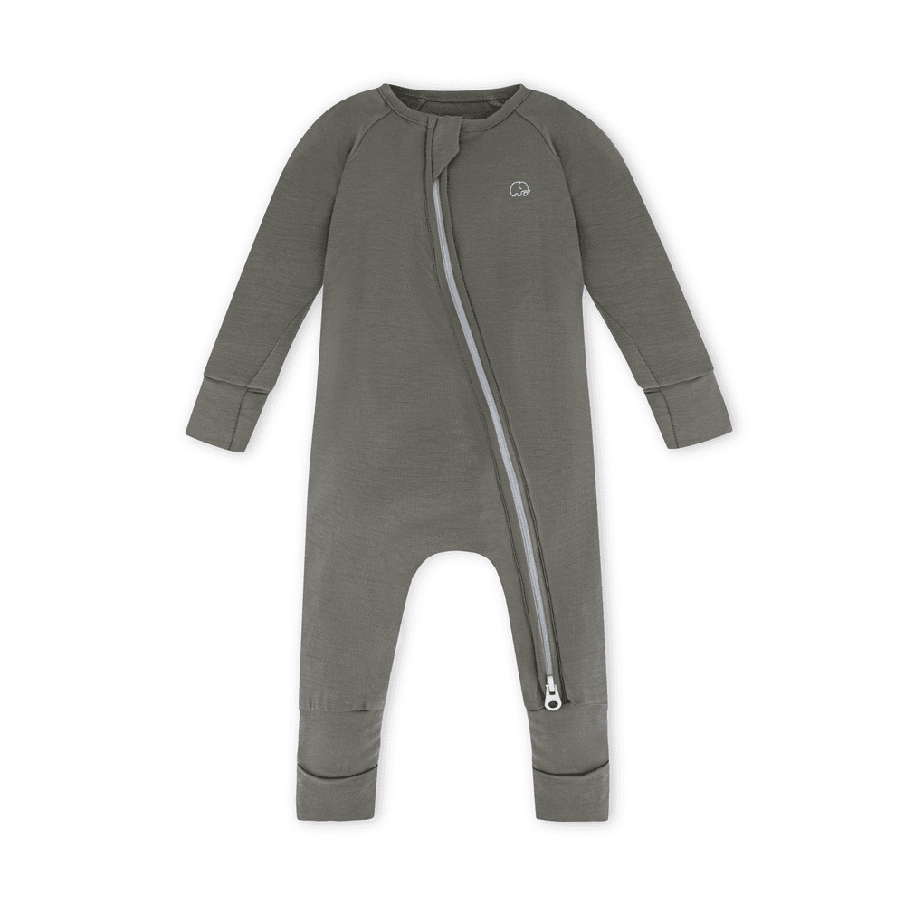Anvi Baby Organic Bamboo Zipper Romper - Olive