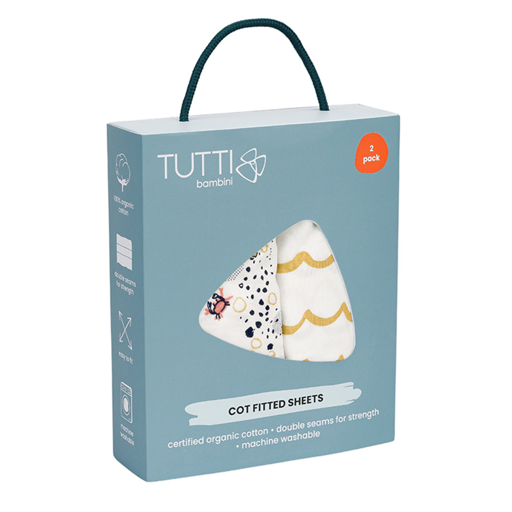 Tutti Bambini - Cot Bed Fitted Sheets - Our Planet - 2 Pcs