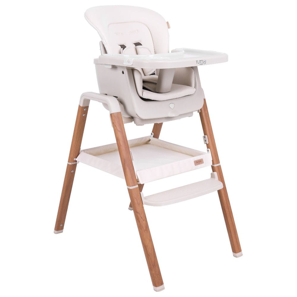 Tutti Bambini - Nova Highchair - Scandinavian Walnut/Ecru