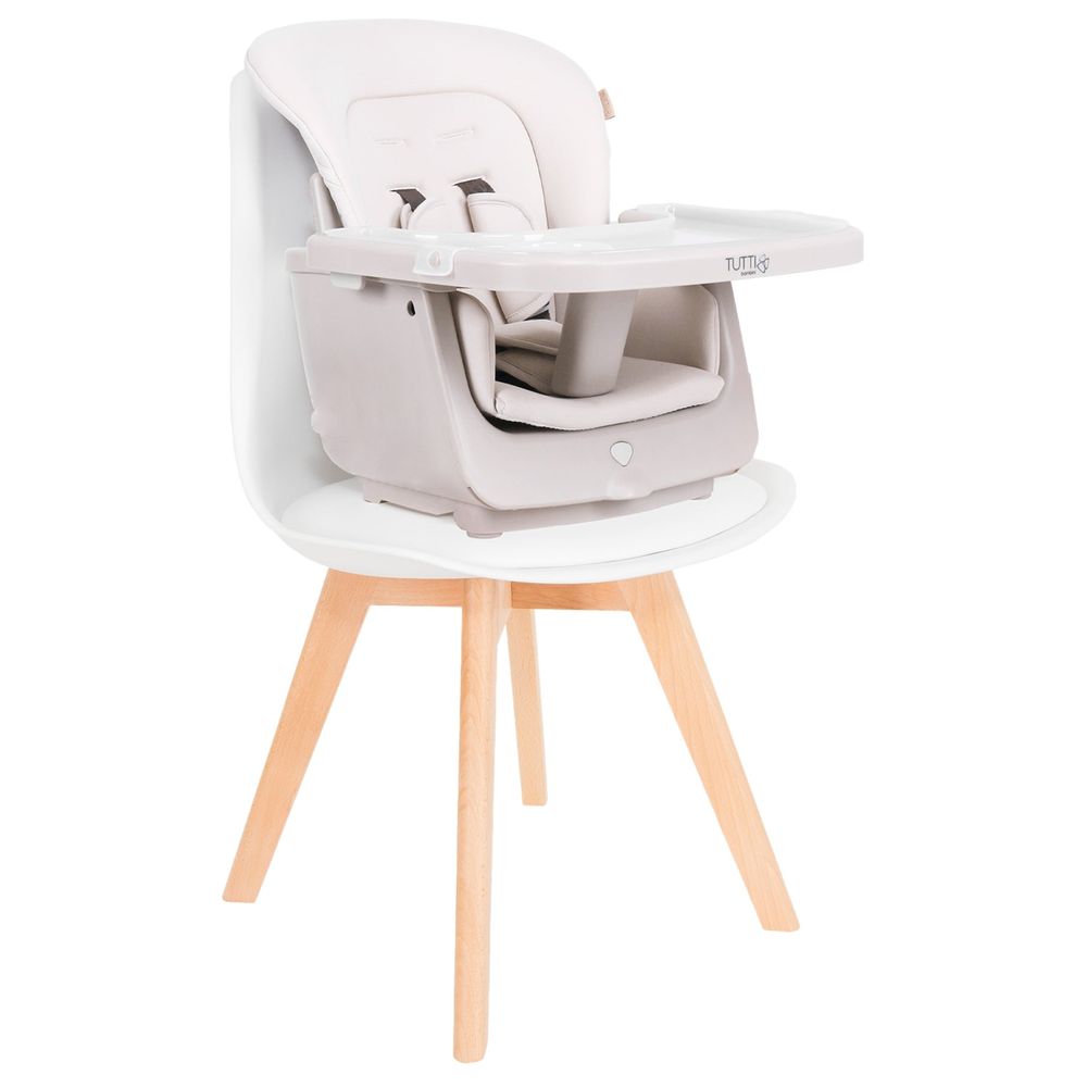 Tutti Bambini - Nova Highchair - Scandinavian Walnut/Ecru
