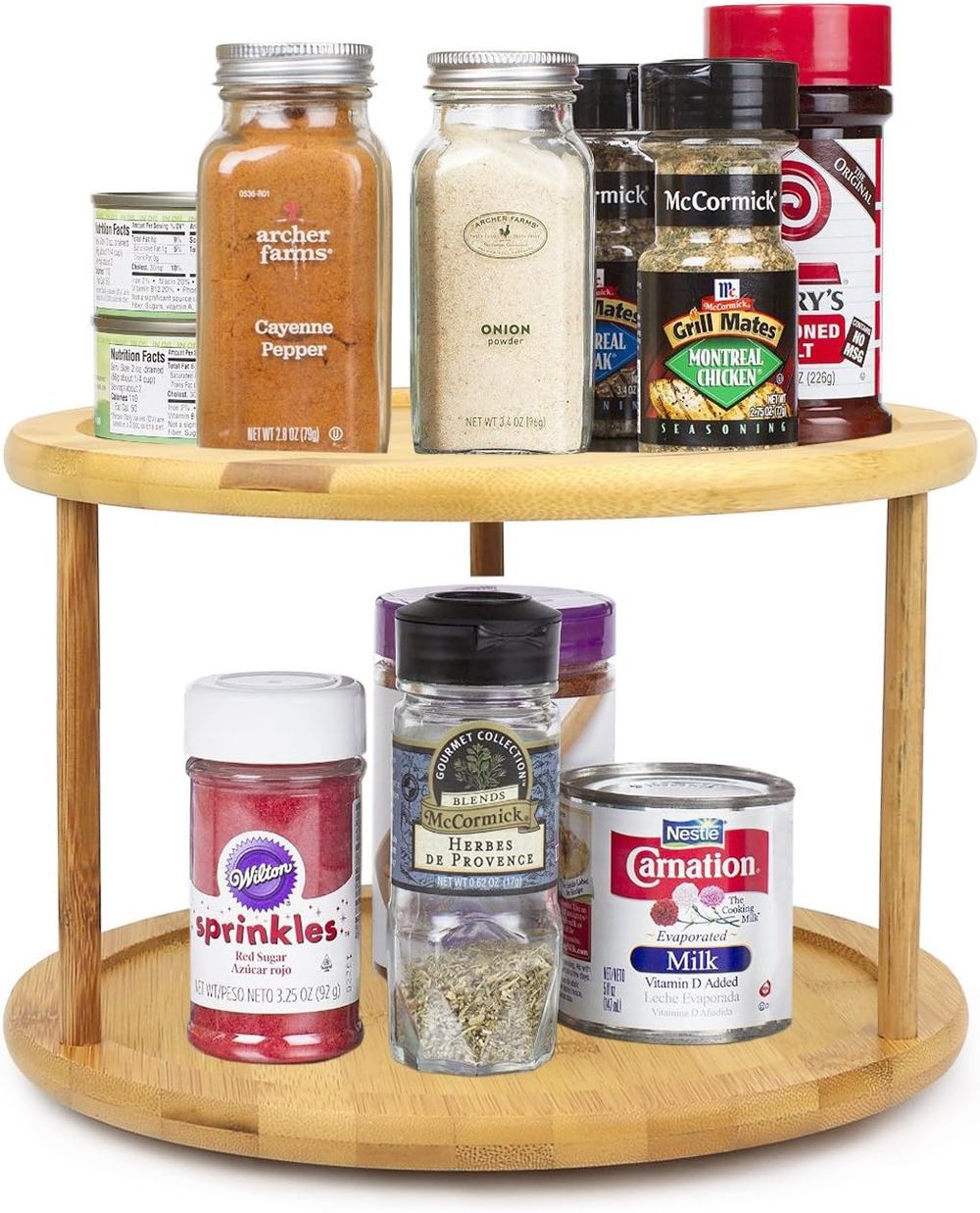Homesmiths - Honey Bee Turntable Kitchen Organizer - Brown - 21 cm