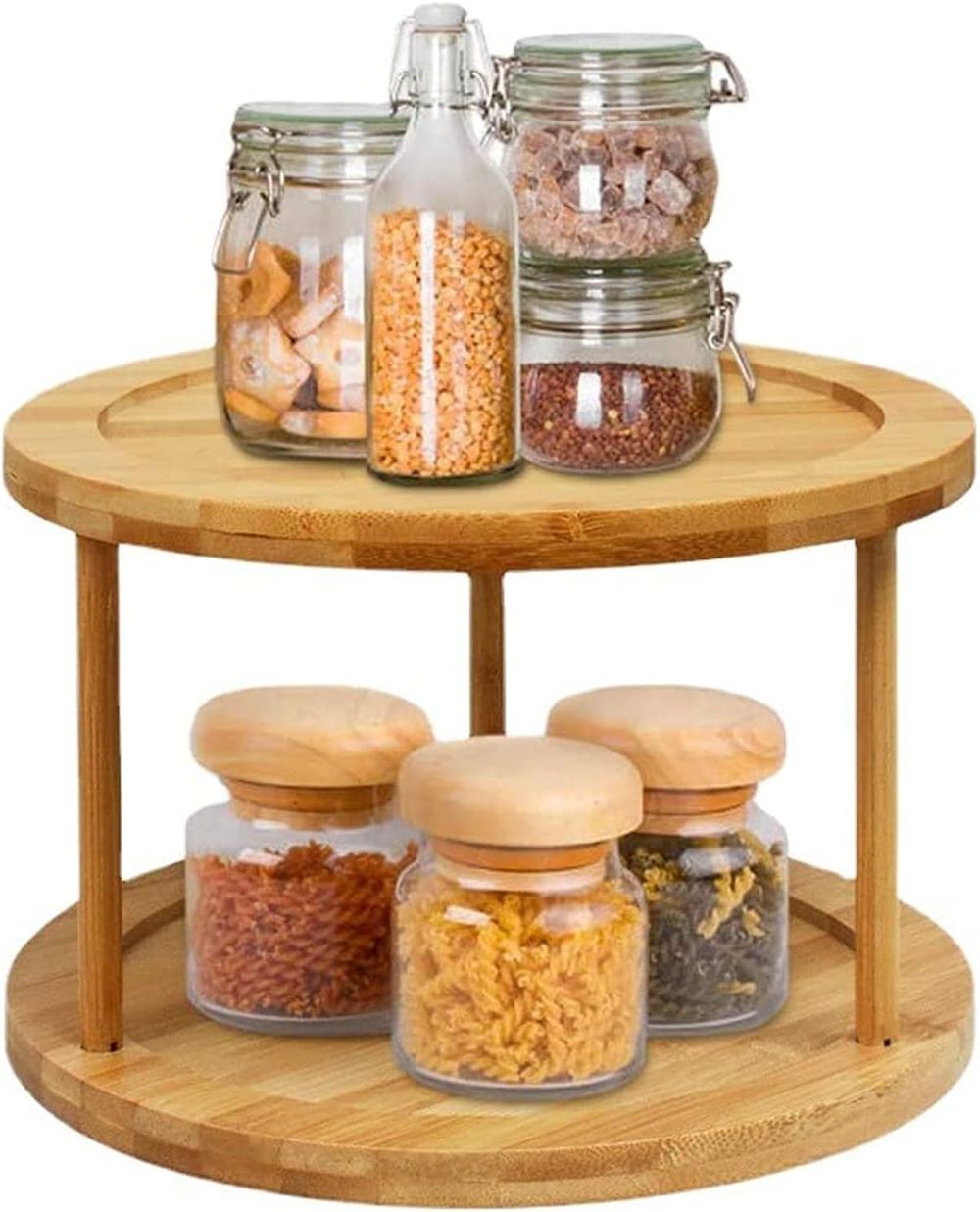 Homesmiths - Honey Bee Turntable Kitchen Organizer - Brown - 21 cm