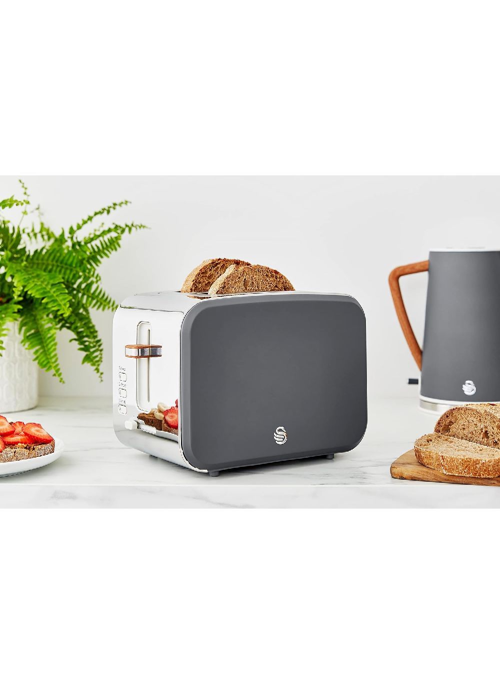Swan Nordic 2-Slice Toaster ST14610GRYN 900W - Grey