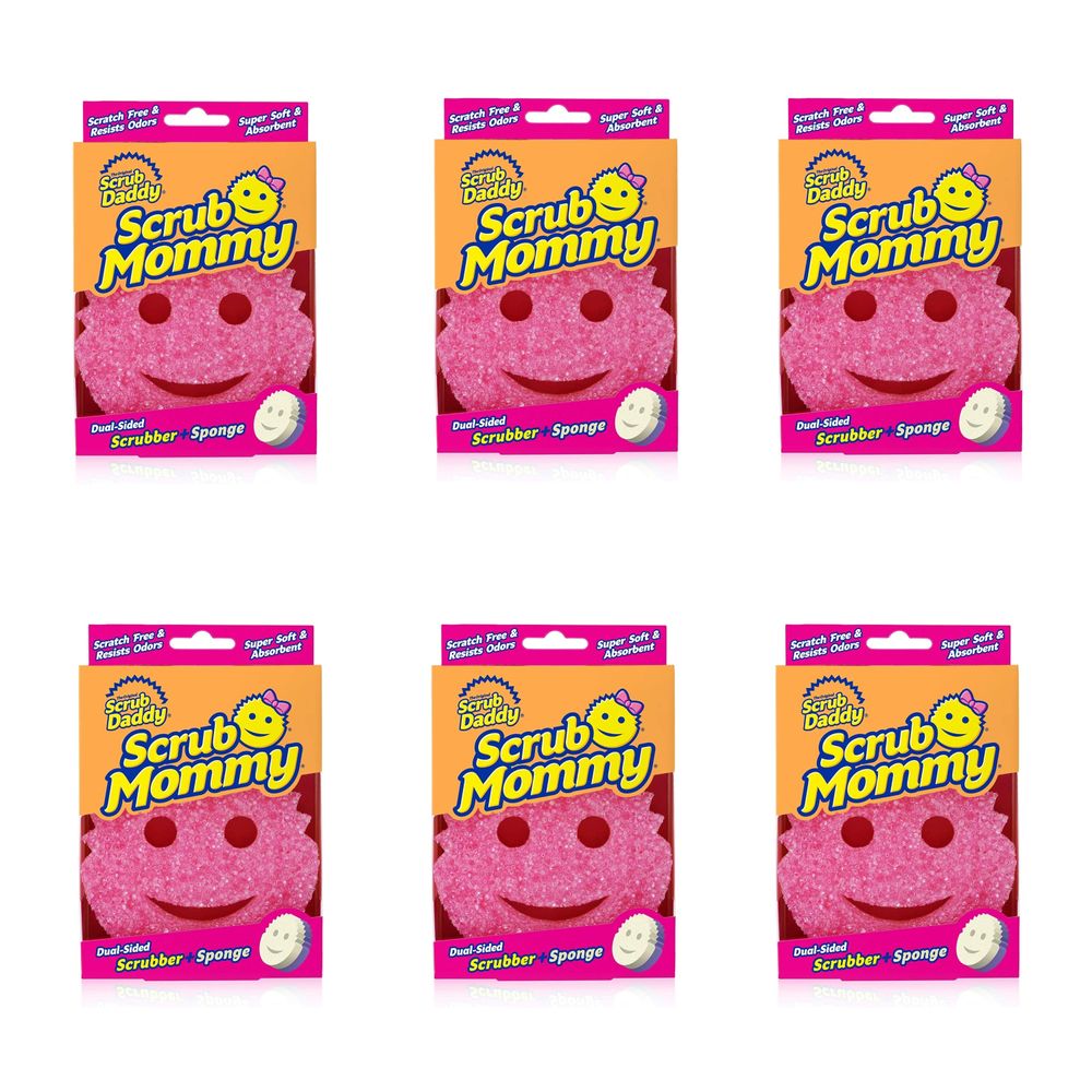 Scrub Daddy - Scrub Mommy Scratch-free Multipurpose Dish Sponge - 6Pcs