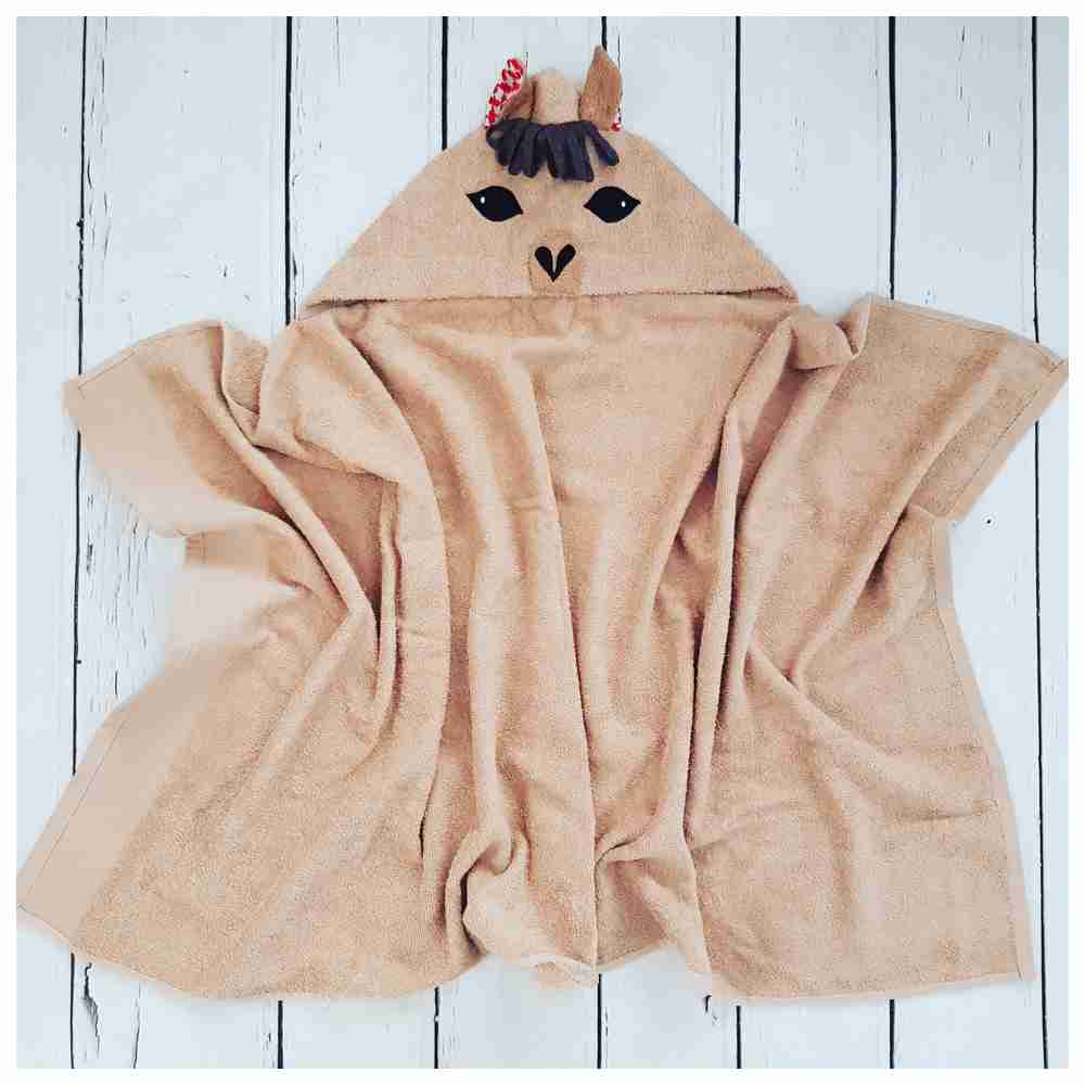 Baa Baa Black Sheep - Camel Hooded Beach Towel - Brown