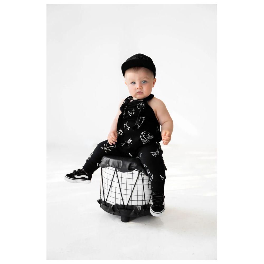 Lullaby Rock - Tattoo Harem Overalls - Black