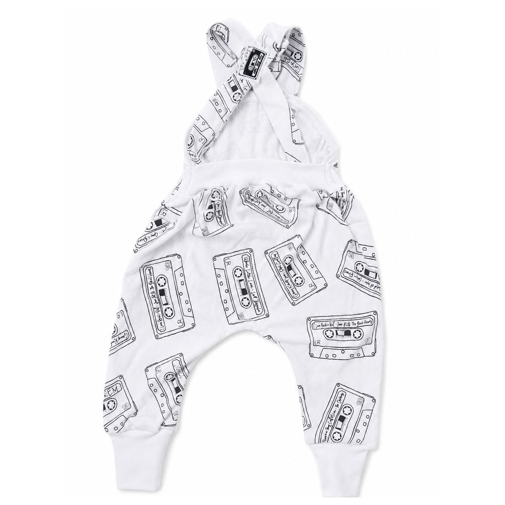 Lullaby Rock - Tattoo Harem Overalls - White