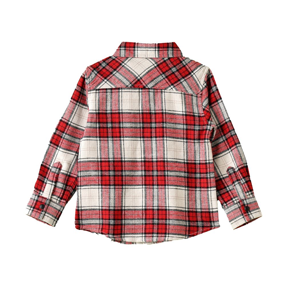 Jam Boy's Plaid Flannel Shirt - Red/White