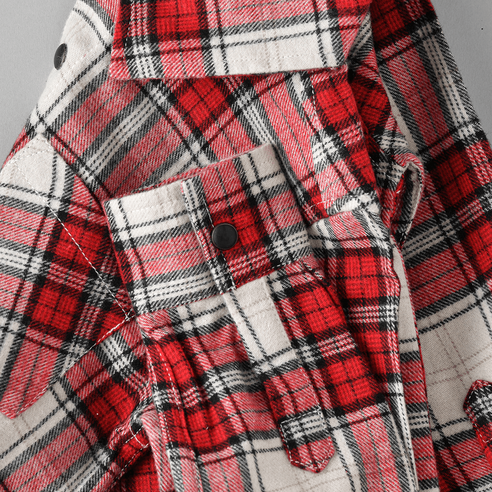 Jam Boy's Plaid Flannel Shirt - Red/White