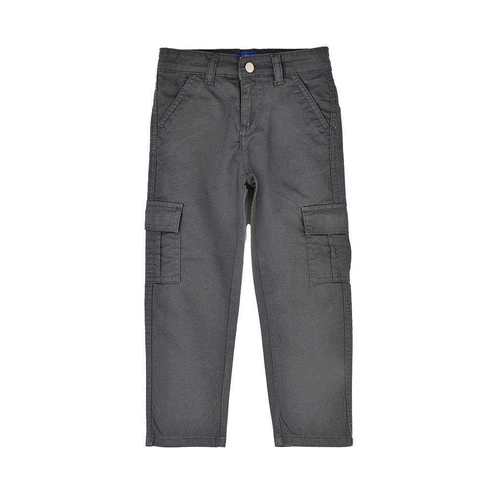 Jam Boys' Cargo Pants with Side Pockets Charcoal - Grey