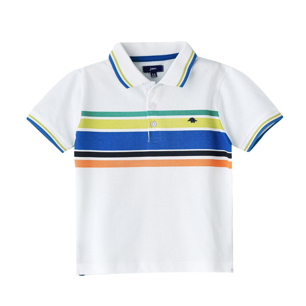 Jam Boys' Striped Cotton Polo Shirt - Multicolor