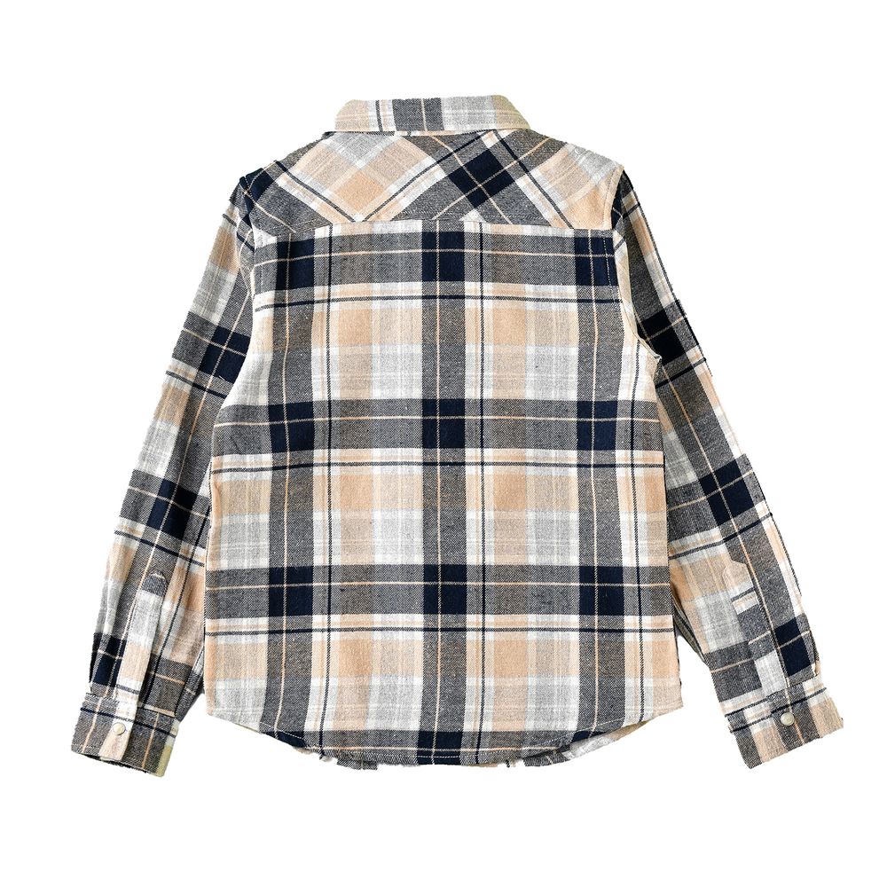 Jam Boy's Plaid Flannel Shirt Beige/Black