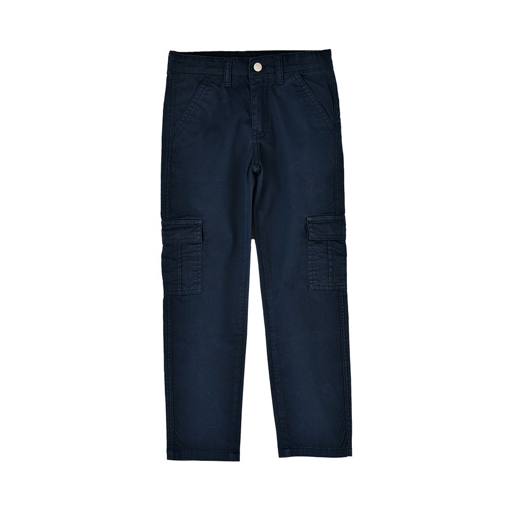 Jam Boy's Cargo Pants with Side Pockets - Navy Blue