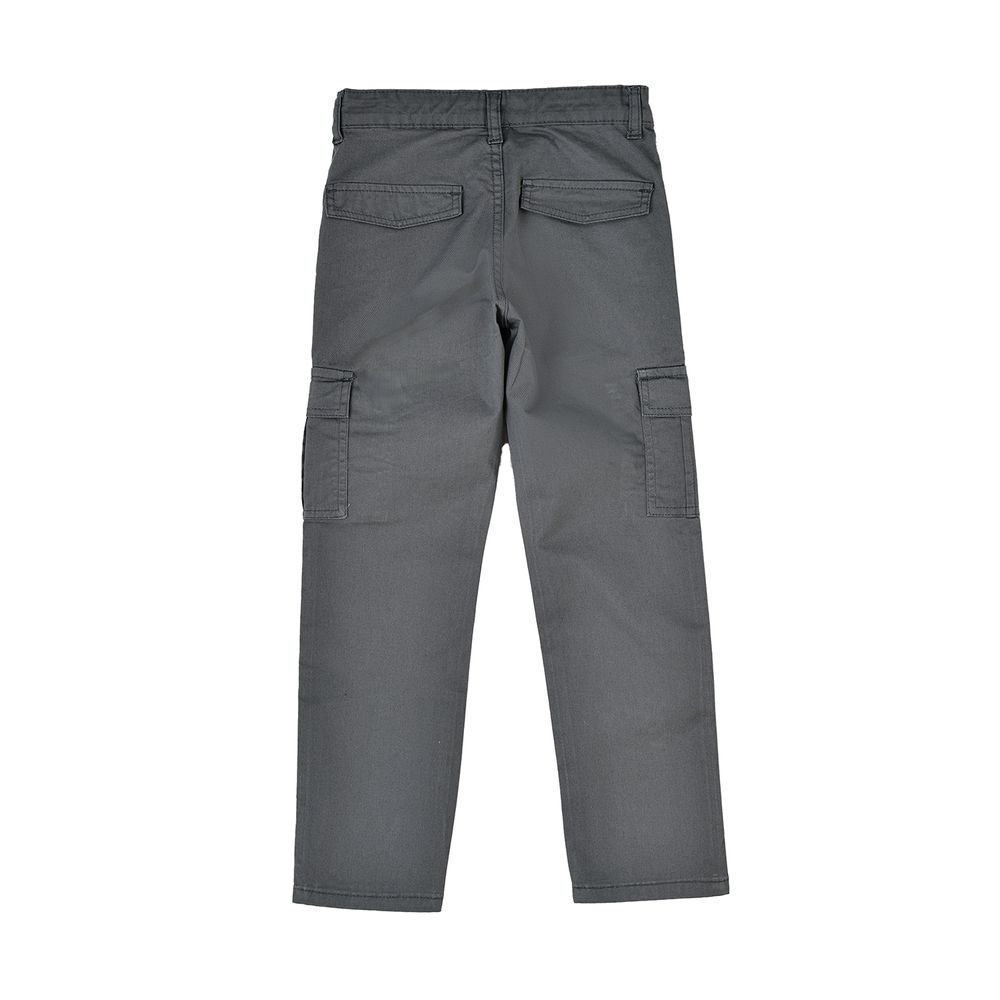 Jam Boys' Cargo Pants with Side Pockets - Dark Grey