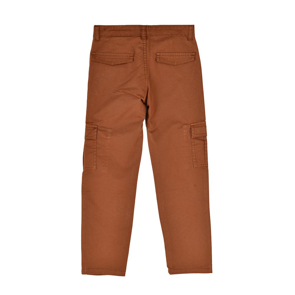 Jam Boys' Cargo Pants with Side Pockets - Brown