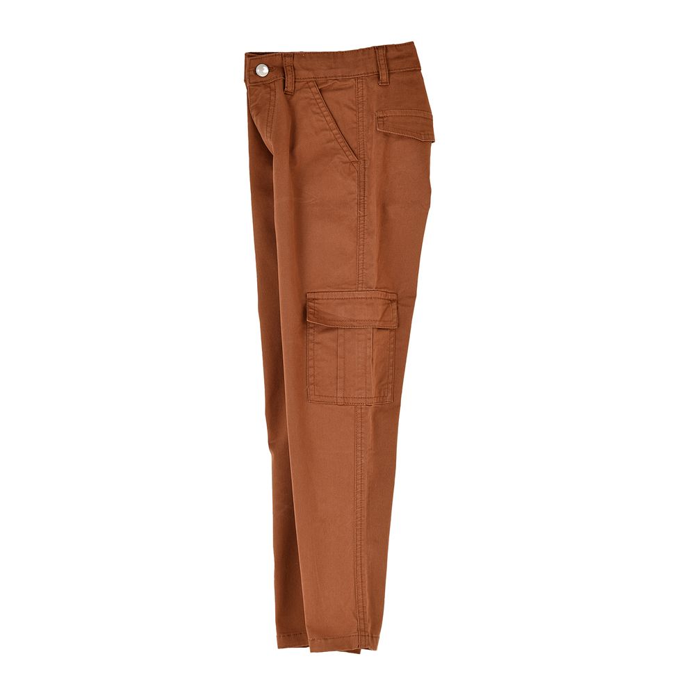 Jam Boys' Cargo Pants with Side Pockets - Brown