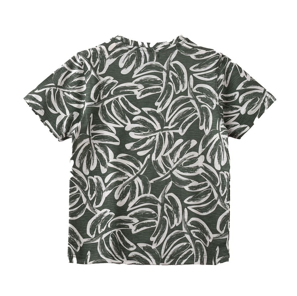 Jam Boys' Leaf Pattern Cotton T-Shirt - Green