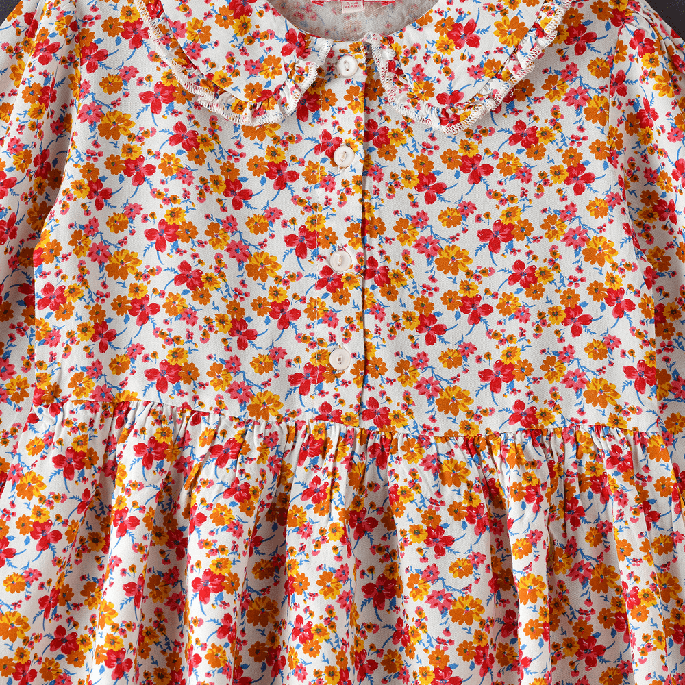 Jelliene Girl's Twirling Through Summer Floral Sun Dress
