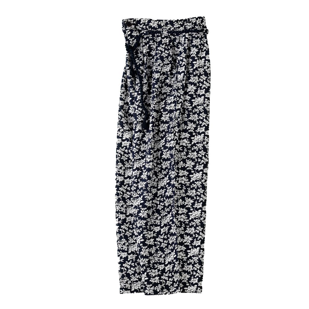 Jelliene Girls' Floral Wide Leg Pants - Black