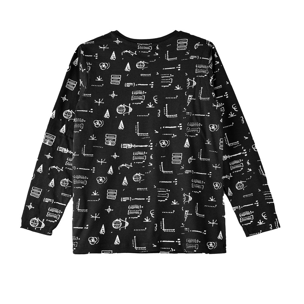 Jam Boys' Long Sleeves Graphic T-Shirt - Black