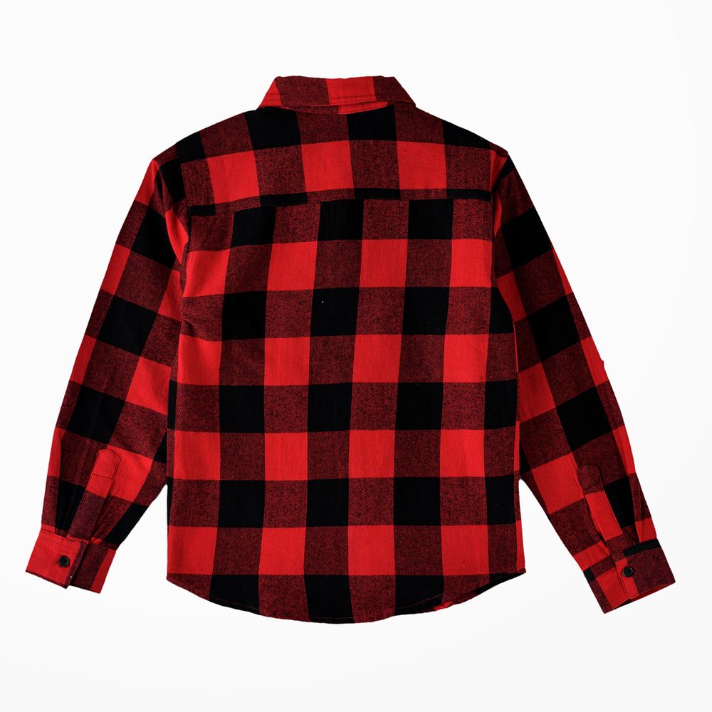 Jam Boys' Long Sleeves Checkered Shirt Red/Black
