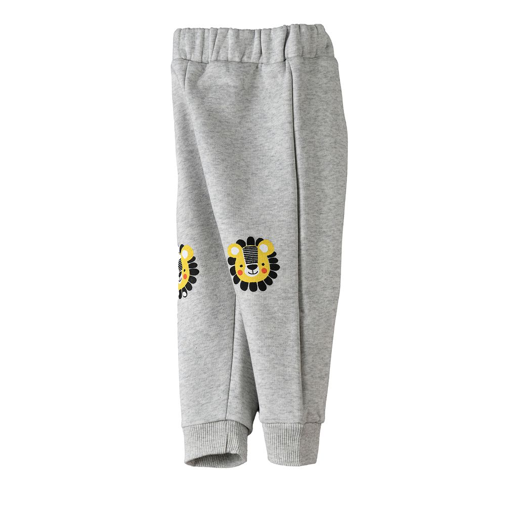 Jam Boys' Joggers with Lion Patches - Grey