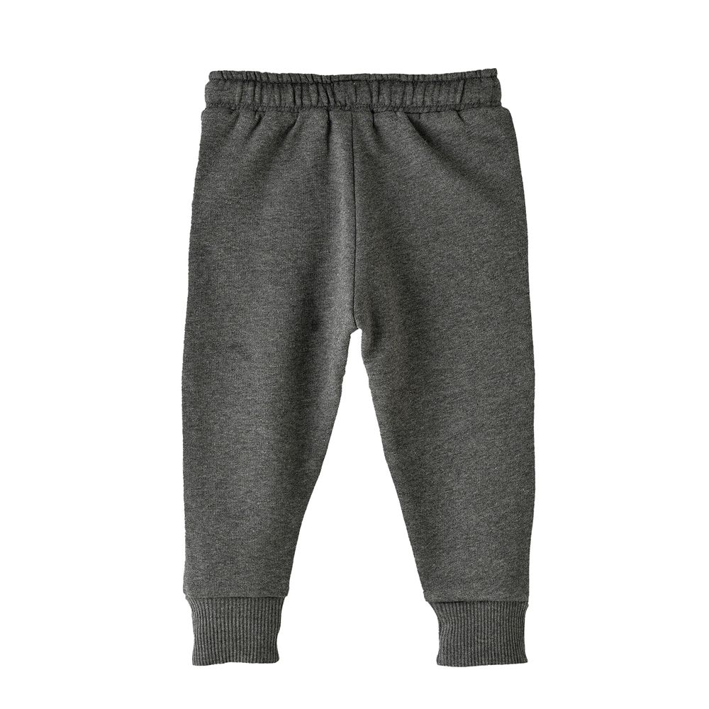 Jam Boys' Grey Elastic Waist Joggers with Drawstring - Charcoal
