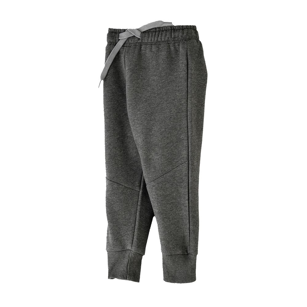 Jam Boys' Grey Elastic Waist Joggers with Drawstring - Charcoal