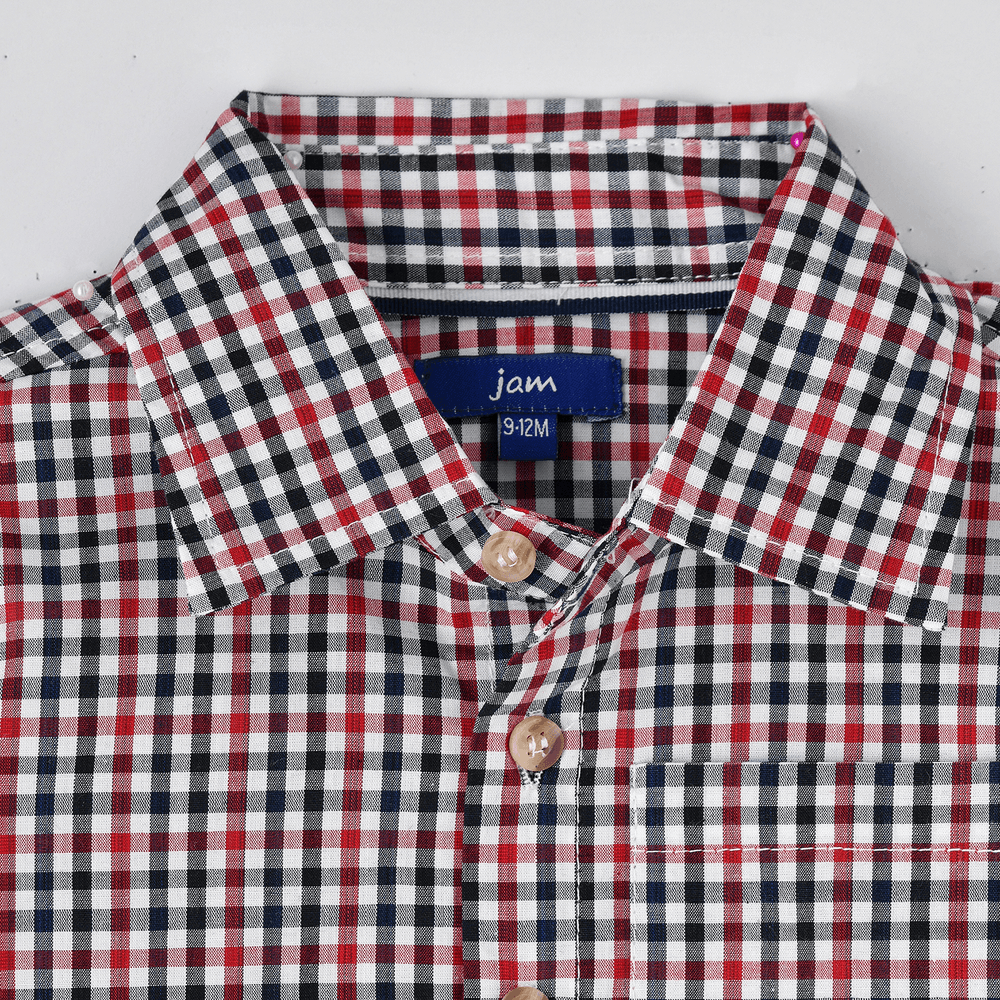 Jam Boys' Gingham Checkered Shirt