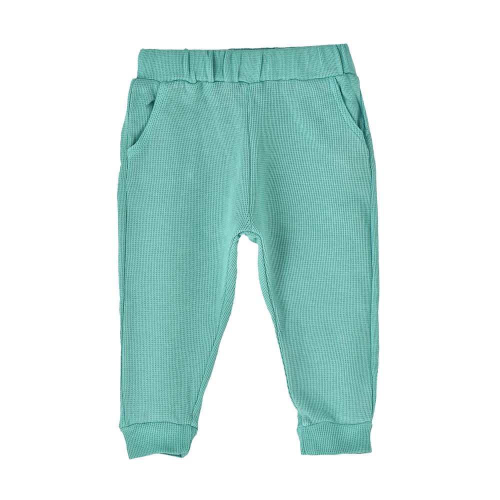 Jam Boy's Textured Elastic Waist Joggers - Aquamarine