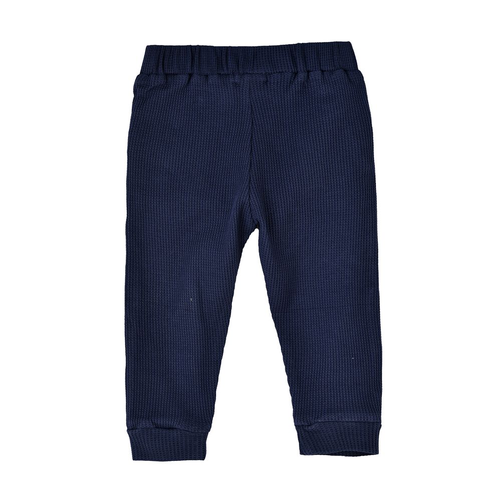 Jam Boys' Textured Elastic Waist Joggers - Navy Blue