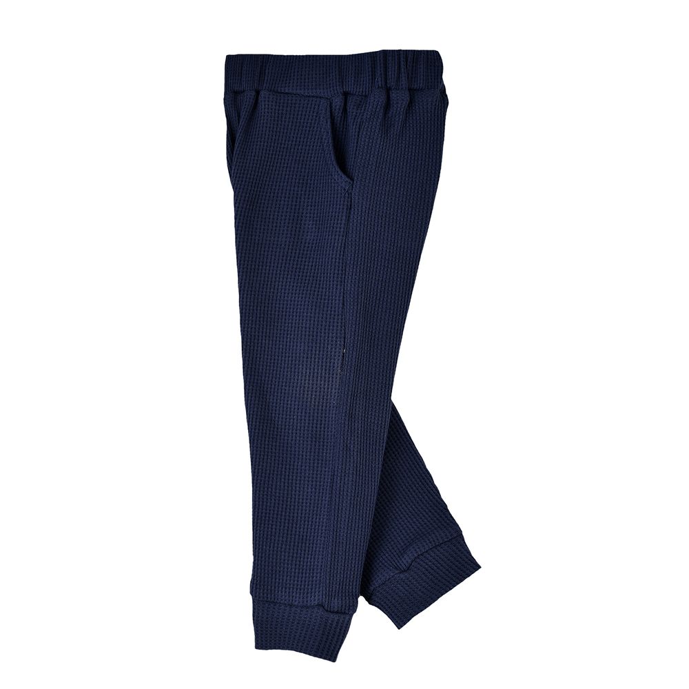Jam Boys' Textured Elastic Waist Joggers - Navy Blue