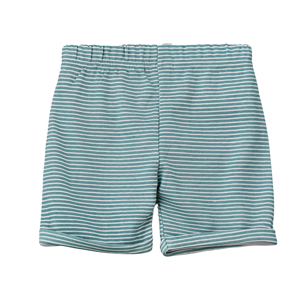 Jam Boys' Striped Cotton Shorts - Teal