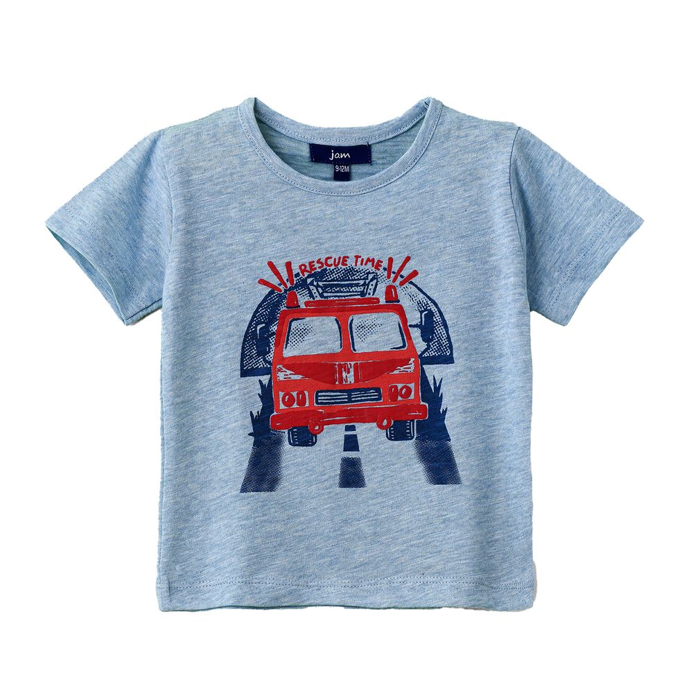 Jam Boys' Rescue Van Graphic Cotton T-Shirt - Blue