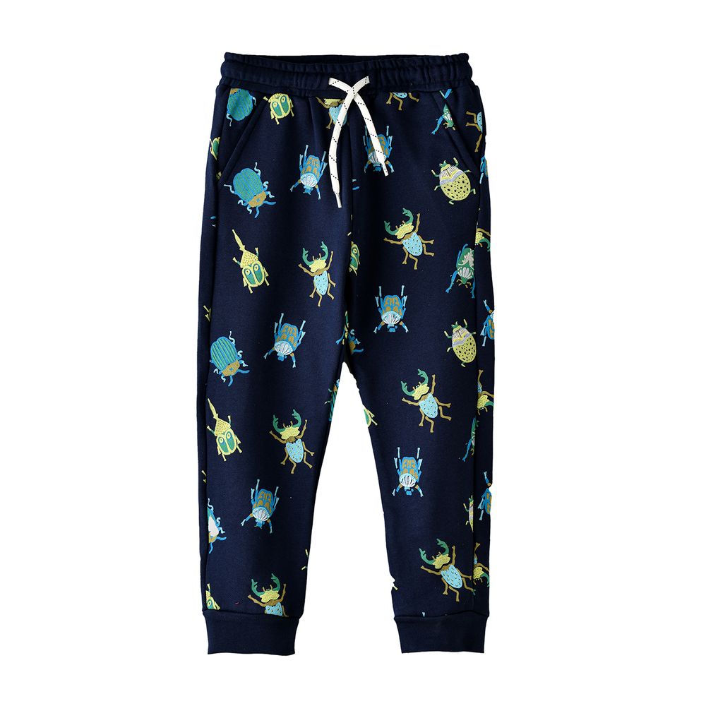 Jam Boy's Bug Print Drawstring Joggers