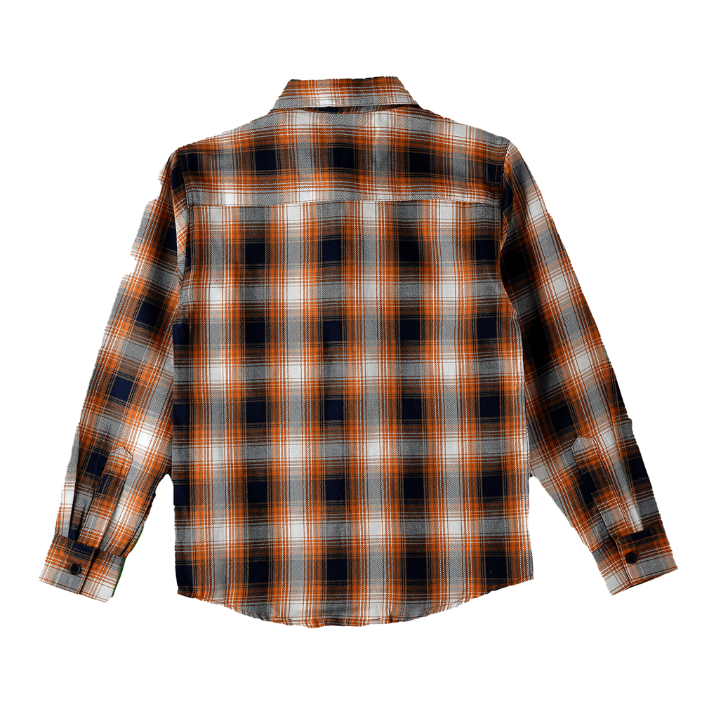 Jam Boys' and Black Plaid Shirt - Orange