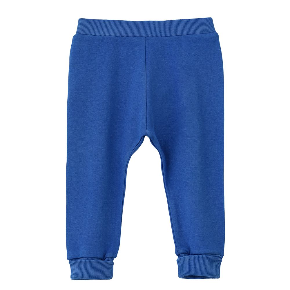 Jam Boy's Knitted Cotton Pants Classic - Blue