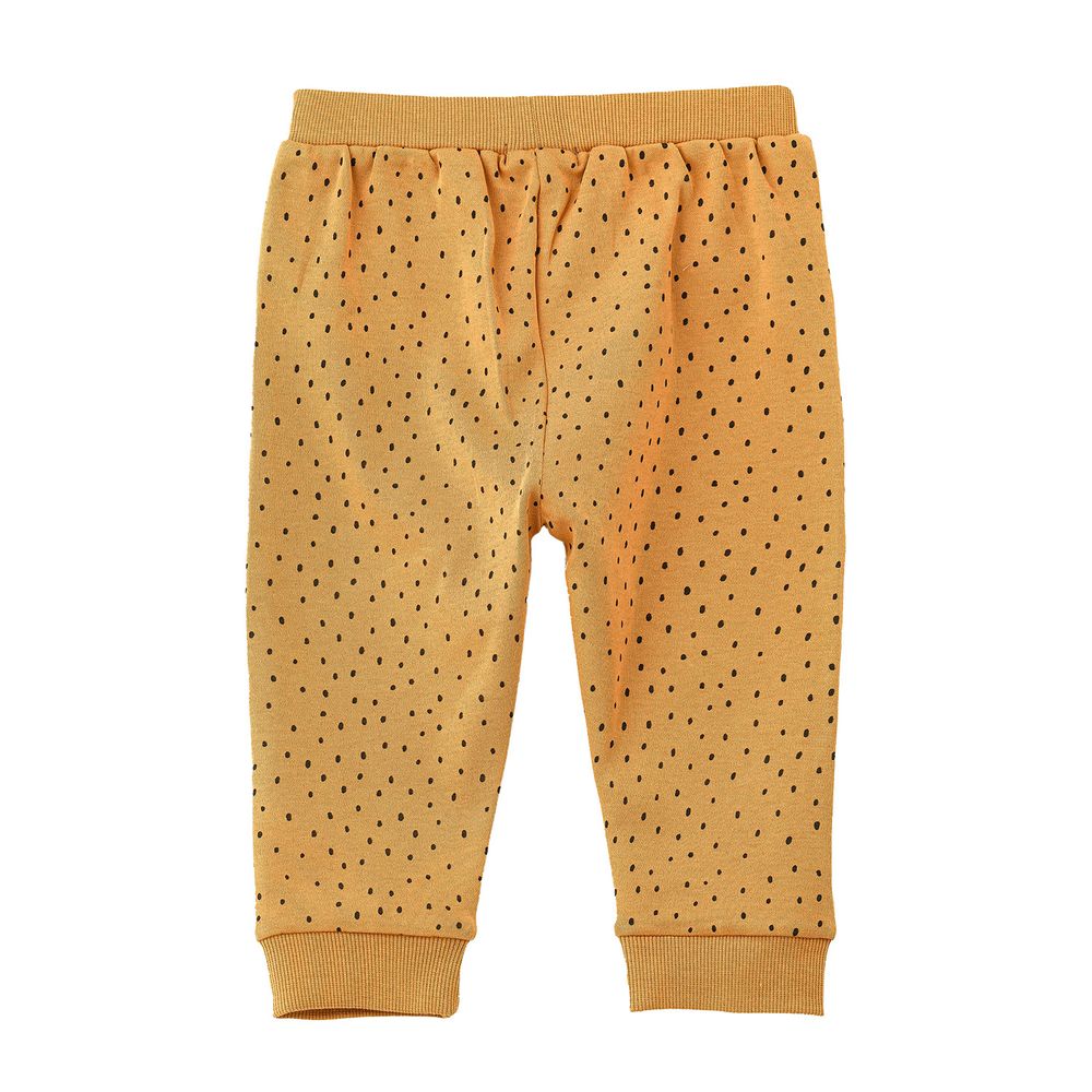 Jam Boy's Polka Dots Knitted Cotton Pants Warm - Brown