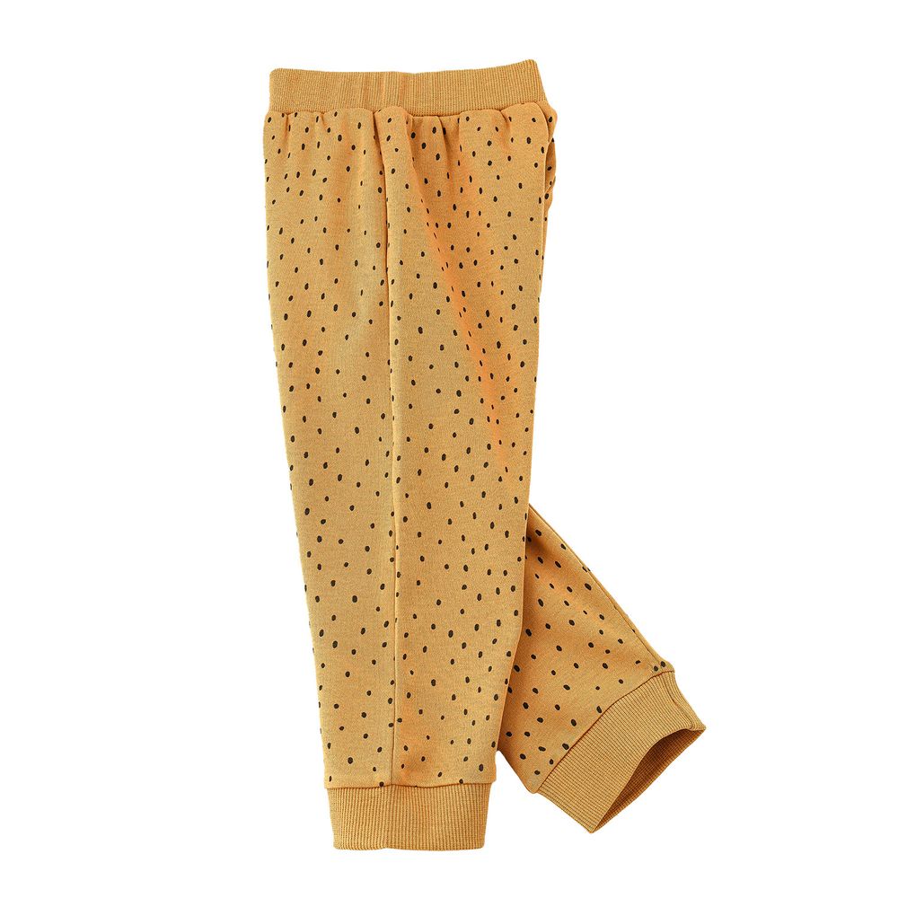 Jam Boy's Polka Dots Knitted Cotton Pants Warm - Brown